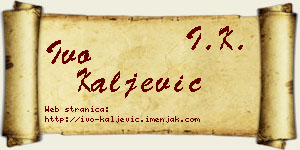 Ivo Kaljević vizit kartica